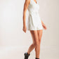 TAKE THE LEAD WHITE WOVEN ROMPER