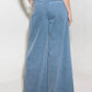 Flying Tomato kissed by sunlight denim pants in light denim with classic five-pocket design and relaxed fit.
