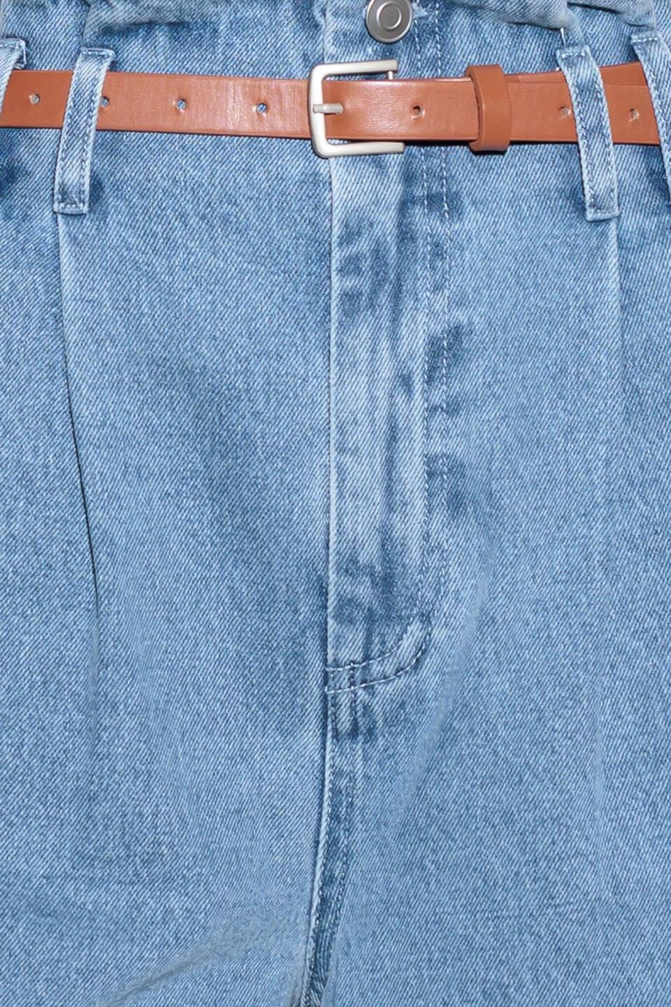 Flying Tomato kissed by sunlight denim pants in light denim, featuring a relaxed fit and classic five-pocket design.