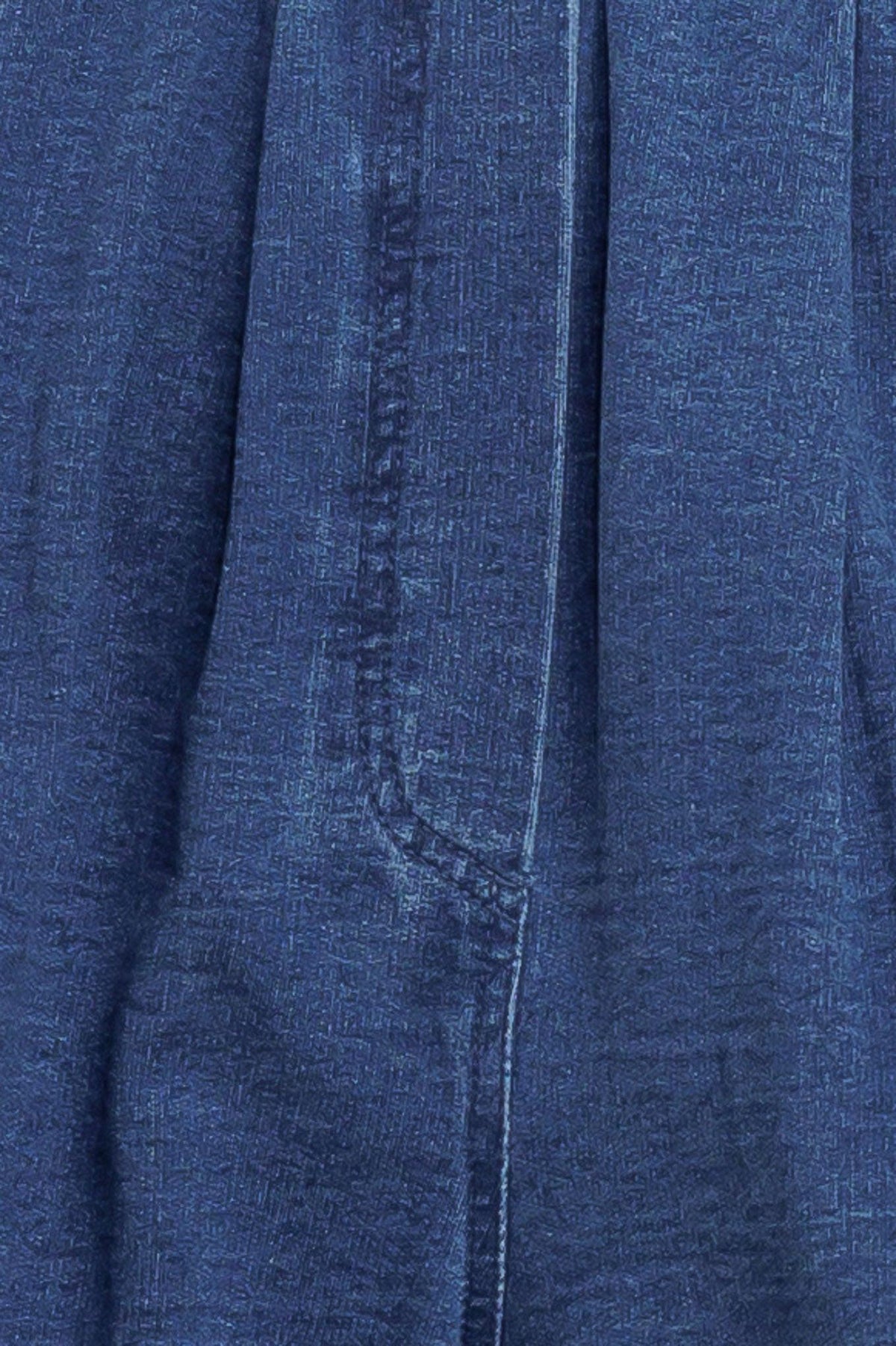 Flying Tomato urban indigo French terry denim pants, casual fit with visible stitching and relaxed style.