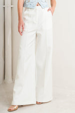 Flying Tomato Bright Moments woven pants in white, featuring a relaxed fit and textured fabric.