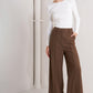 MONDAY FLOW BROWN WOVEN PANTS
