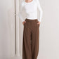 MONDAY FLOW BROWN WOVEN PANTS