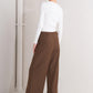 MONDAY FLOW BROWN WOVEN PANTS