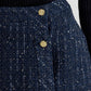 Flying Tomato Parisian Navy Tweed Skort, stylish navy tweed shorts with a tailored fit and classic design.