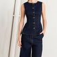 Flying Tomato Euro City Denim Pants, stylish blue denim pants with a classic fit and stitching details.