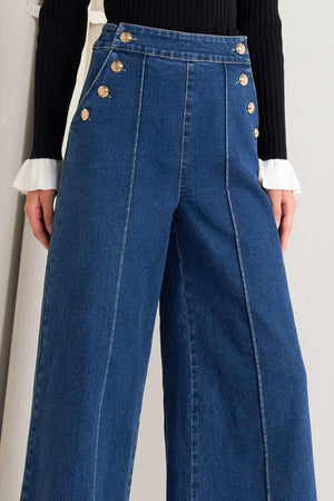 Flying Tomato Street Ready Denim Pants in indigo, showcasing classic fit and stylish design on a clean background.