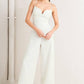 PRISTINE EDGE OFF WHITE WOVEN JUMPSUIT