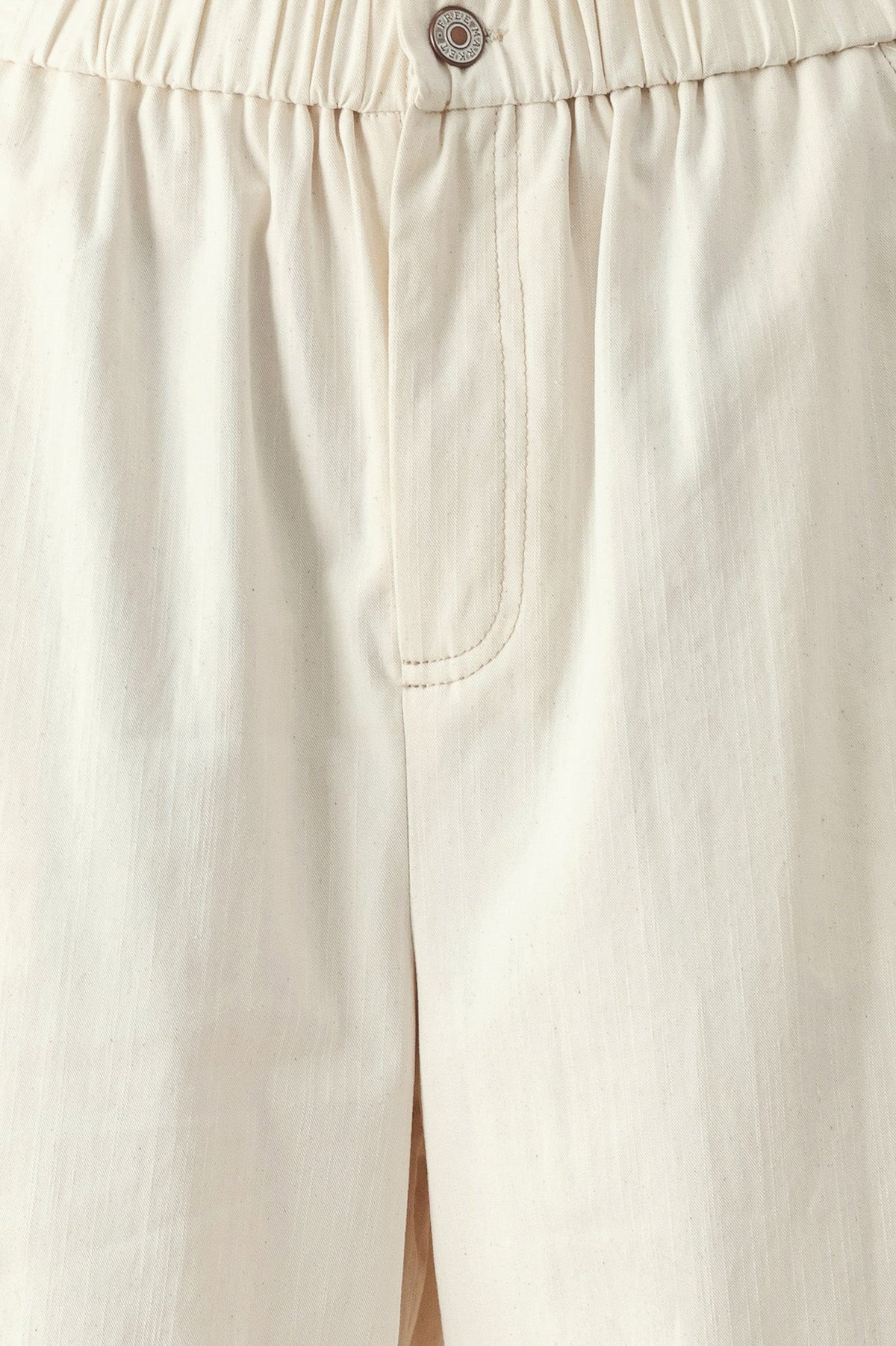 Flying Tomato Sunday Soft Flow woven culotte pants in oatmeal color, featuring a relaxed fit and soft lightweight fabric.
