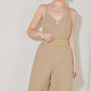 NEUTRAL GODDESS WOVEN JUMPSUIT