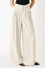 Flying Tomato modern minimal woven pants in neutral color, featuring a sleek, tailored design with a comfortable fit.