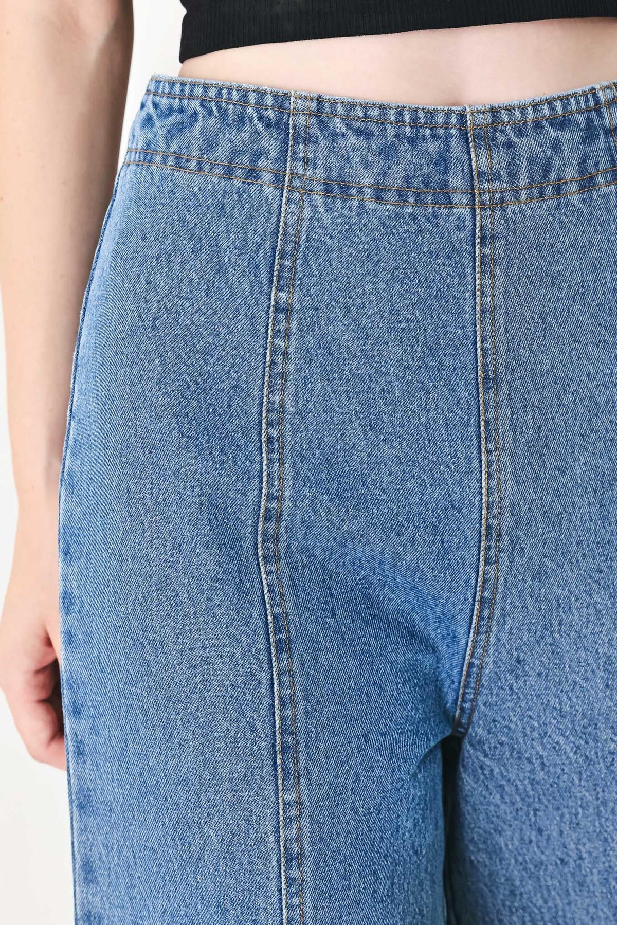 Flying Tomato City Armor Denim Pants in indigo with classic five-pocket design and straight-leg fit.