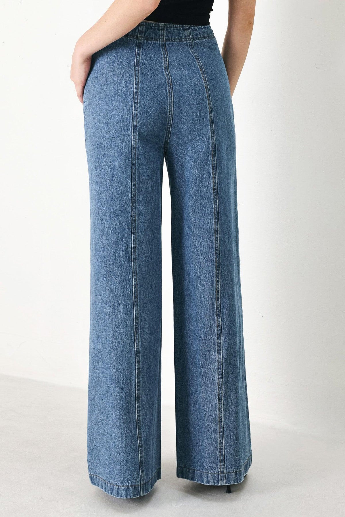 Flying Tomato City Armor denim pants in indigo showing classic five-pocket design and slim fit style.