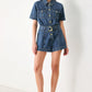 PLAY MODE DENIM ROMPER