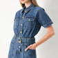 PLAY MODE DENIM ROMPER