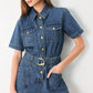 PLAY MODE DENIM ROMPER