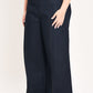 Dark denim Urban Stitch pants by Flying Tomato, casual slim-fit jeans with stitching details and classic five-pocket design.