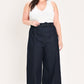Flying Tomato Urban Stitch denim pants in dark wash, stylish casual pants with classic five-pocket design.