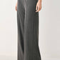 Flying Tomato modern pinstripe woven pants in charcoal and white, featuring a tailored fit and classic pinstripe pattern.