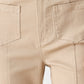 Flying Tomato Portofino woven pants in taupe, featuring a relaxed fit and woven fabric, shown on a model.