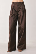Brown relaxed-fit woven pants from Flying Tomato featuring a comfortable, casual style and a relaxed silhouette.