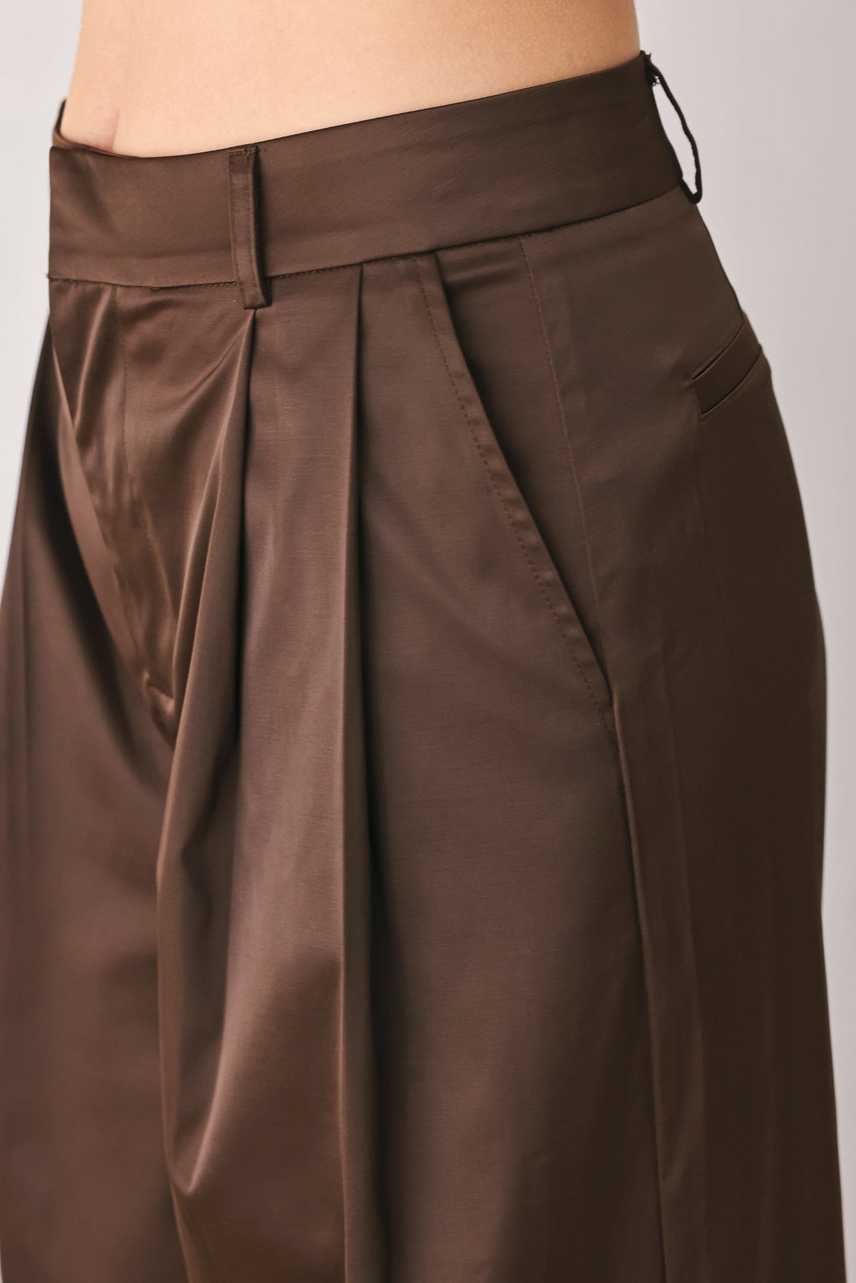 Relaxed-fit woven pants in brown from Flying Tomato, featuring a comfortable, casual style with a relaxed silhouette.