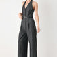 EXECUTIVE NOIR FLOW WOVEN JUMPSUIT