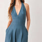 ARCTIC BLUE WOVEN JUMPSUIT