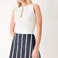DARK RHYTHM STRIPE WOVEN SKORT