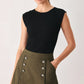 RANGER GREEN TAILORED WOVEN SKORT