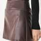 REBEL ROMANCE FAUX LEATHER SKORT