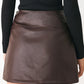 REBEL ROMANCE FAUX LEATHER SKORT