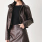 REBEL ROMANCE FAUX LEATHER SKORT