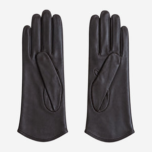 FS02Z (darkbrown) - Women’s unlined Italian lambskin leather gloves