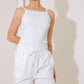 BIT OF SUNSHINE WHITE SWEATER KNIT TANK TOP