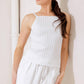 BIT OF SUNSHINE WHITE SWEATER KNIT TANK TOP