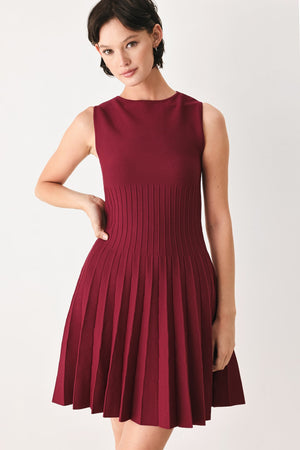 Flying Tomato burgundy sweater knit mini dress from The Weekend Estate collection, featuring a cozy sweater style and mini length.