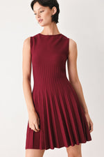 Flying Tomato burgundy sweater knit mini dress from The Weekend Estate collection, featuring cozy sweater material and a fitted silhouette.