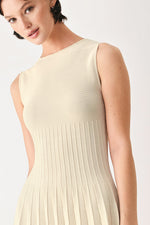 Flying Tomato Weekend Estate sweater knit mini dress in neutral color, featuring a cozy sweater style and fitted silhouette.