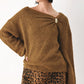 FIRESIDE CHARM CINCHED NECK SWEATER
