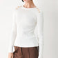SOFT CREAM CLASSIC RIB SWEATER TOP