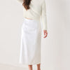 COLOR POP FUZZY SWEATER TOP - WHITE
