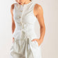 LOVE LETTERS WHITE WOVEN VEST