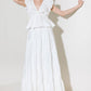 SLOW DOWN IN WHITE WOVEN TOP