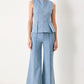 LUNA FLARE WOVEN TOP