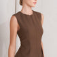 MONDAY FLOW BROWN WOVEN TOP