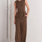 MONDAY FLOW BROWN WOVEN TOP