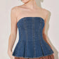 POWER PLAY DENIM TOP