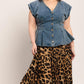 NO SECOND THOUGHT WASHED DENIM TOP