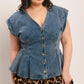 NO SECOND THOUGHT WASHED DENIM TOP